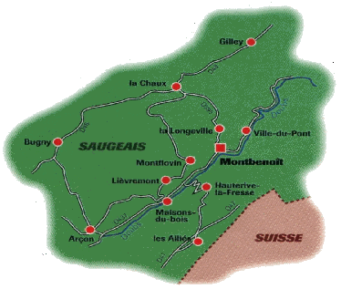 Carte du Saugeais