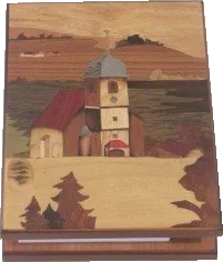 Bloc de correspondance en marqueterie