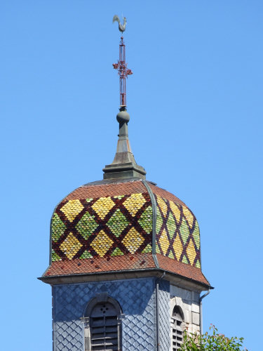 Clocher de La Chaux-du-Dombief (39) photo A. Combey