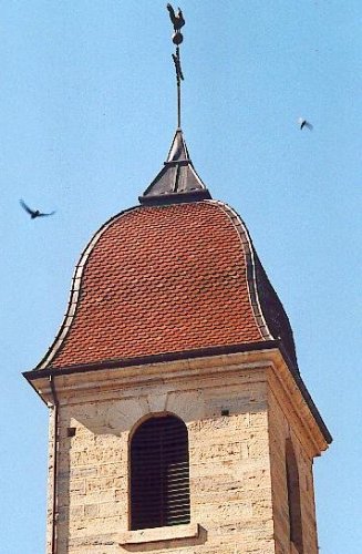 Clocher de L'Isle-sur-le-Doubs (25), photo O.Pernot