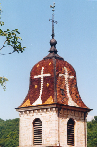 le clocher de Médière avant restauration, photo O. Pernot