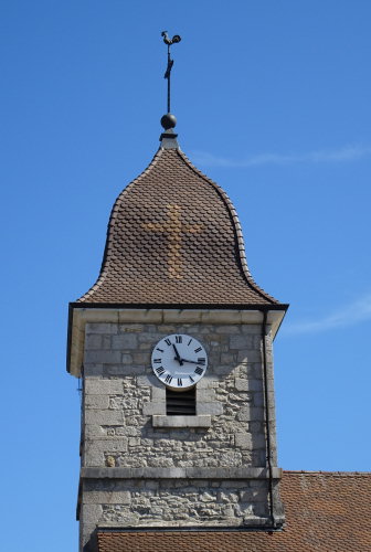 Clocher de Vosbles (39), photo O. Pernot