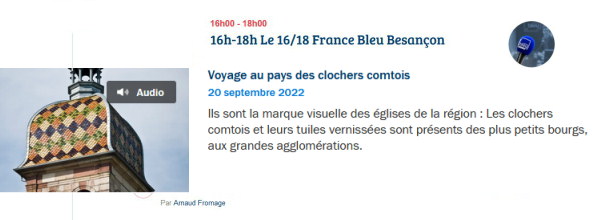 France Bleu Besançon, 20 septembre 2022