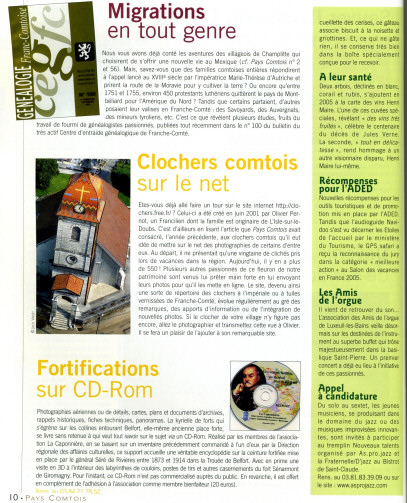 Clochers de Franche-Comté dans Pays Comtois, mars 2005