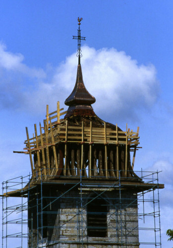 Réfection du clocher de Buffard, photo  P. Gérard