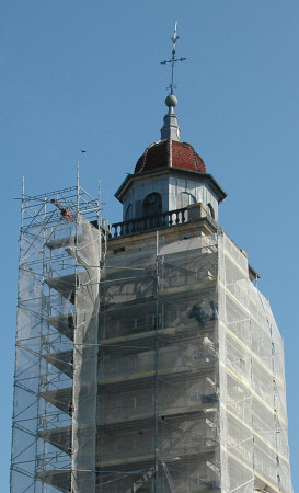 Restauration du clocher de Montmirey-le-Château, photo M. Morlin