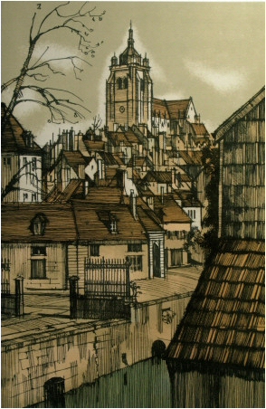 Dole à la Grille, peinture de Pierre Bichet