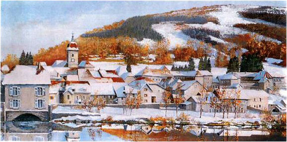 Clerval, tableau de Roger Petit