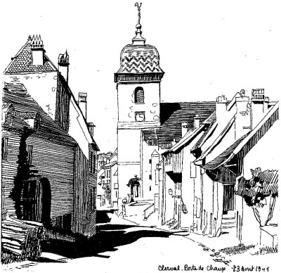 Clerval, dessin J. Garneret