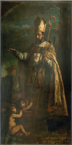 Saint Nicolas ressucitant les petits enfants, tableau de G. Courbet