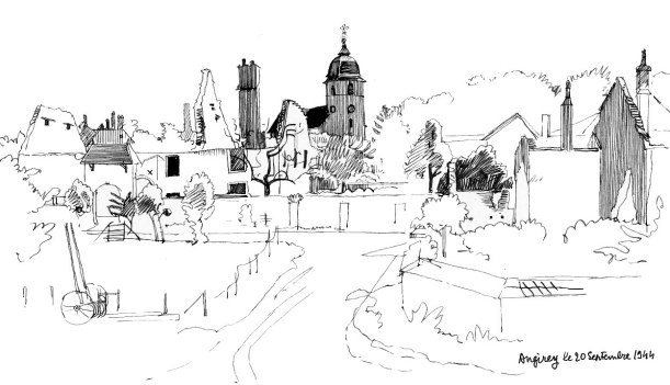 Angirey, dessin de l'abbé Garneret