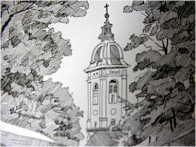 Cathédrale Saint-Jean, dessin de l'abbé Garneret