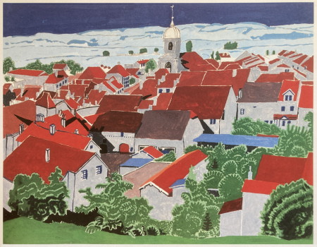 Le village de Jussey, dessin de l'abbé Garneret
