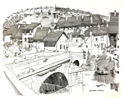 Monastère de la Visitation à Ornans, dessin de l'abbé Garneret