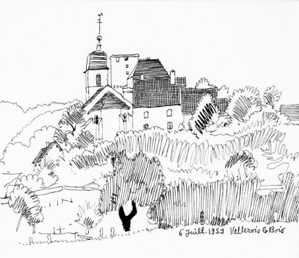 Vallerois-le-Bois, dessin de l'abbé Garneret