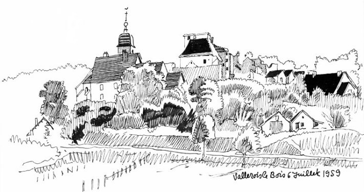 Vallerois-le-Bois, dessin de l'abbé Garneret