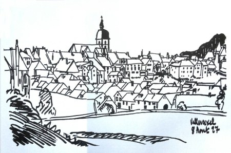 Villersexel, dessin de l'abbé Garneret