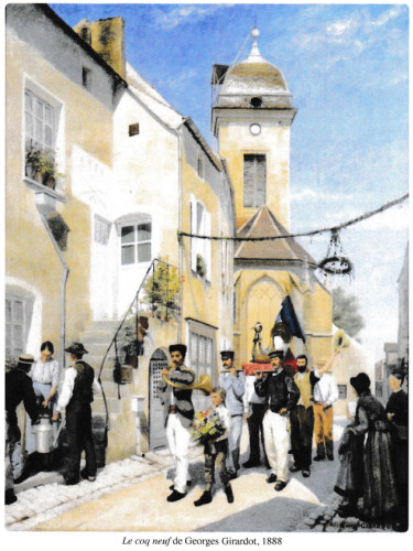 Le coq neuf, tableau de Georges Girardot