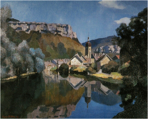 Ornans peint par P. Jouffroy