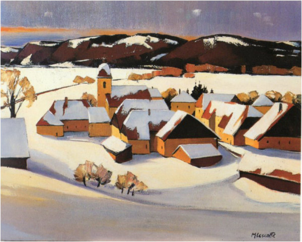 Goux-les-Usiers, tableau de Michel Lescoffit