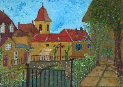 L'Isle-sur-le-Doubs, tableau d'Alexandre Combey