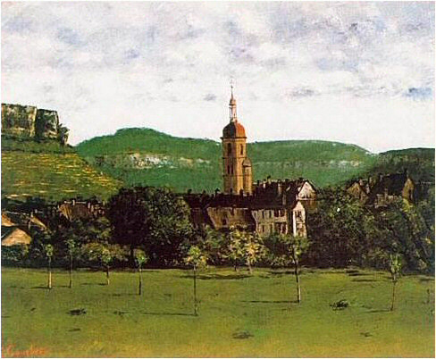 Clocher d'Ornans peint par Courbet