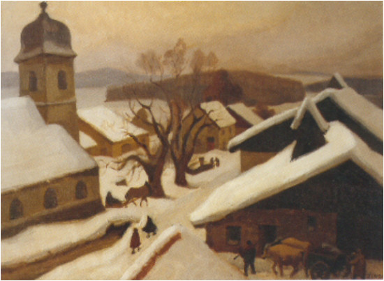 Les Fourgs, tableau de Jules-Emile Zingg